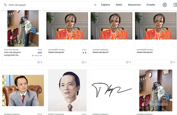 NFT ông Trịnh Văn Quyết được rao bán với giá gần 400 triệu đồng