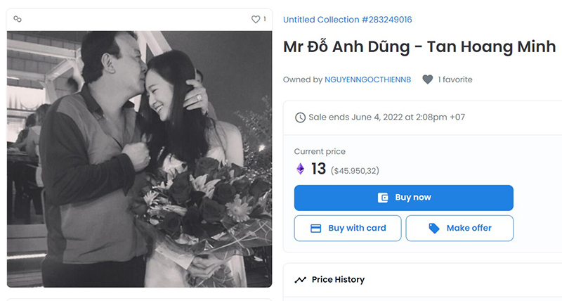 NFT hình chủ tịch Tân Hoàng Minh được rao bán với giá hơn 1 tỷ đồng